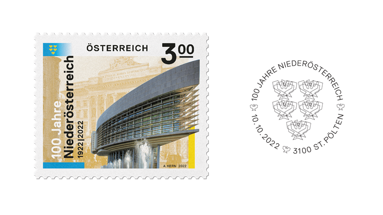 Special stamp 100 years of Lower Austria